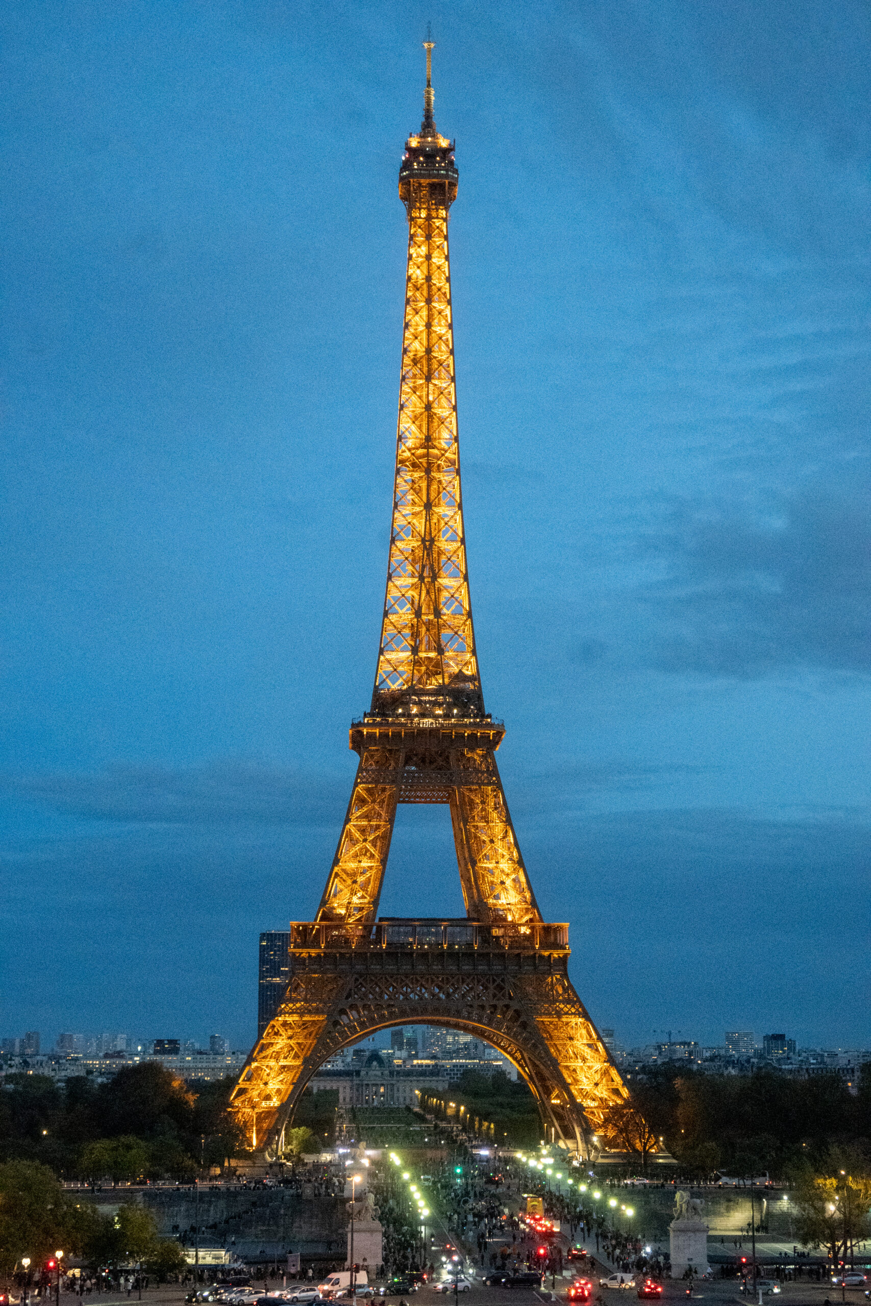 Eiffelturm bei Nacht, Blaue Stunde